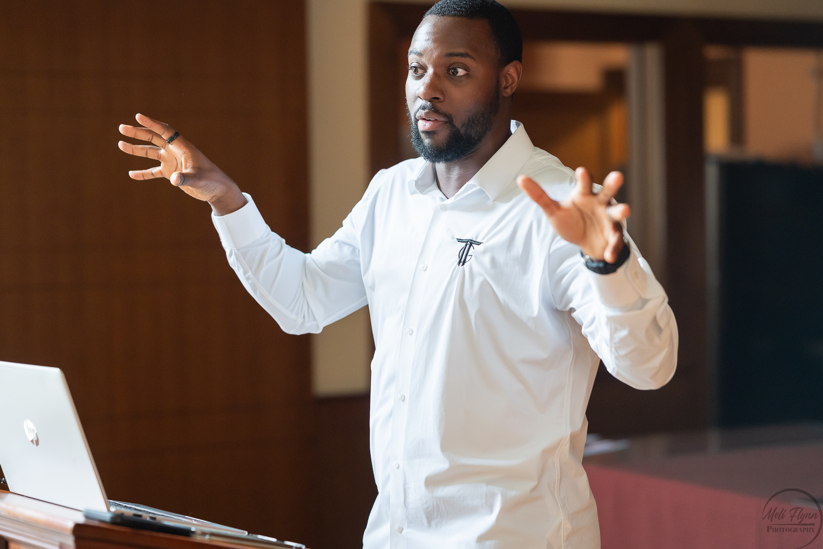 Trevón Gross Jr. facilitating a leadership moment